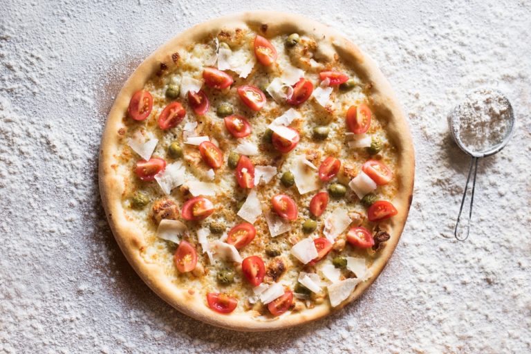 pizza with capers
