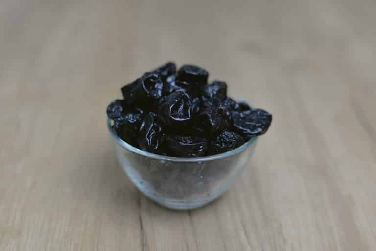 prunes in a glass bowl