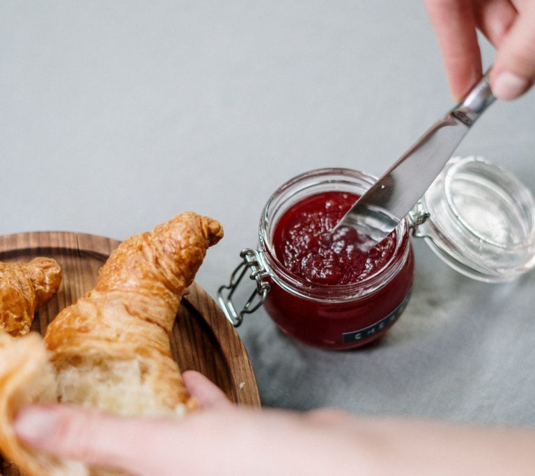 fruit jelly spread croissant