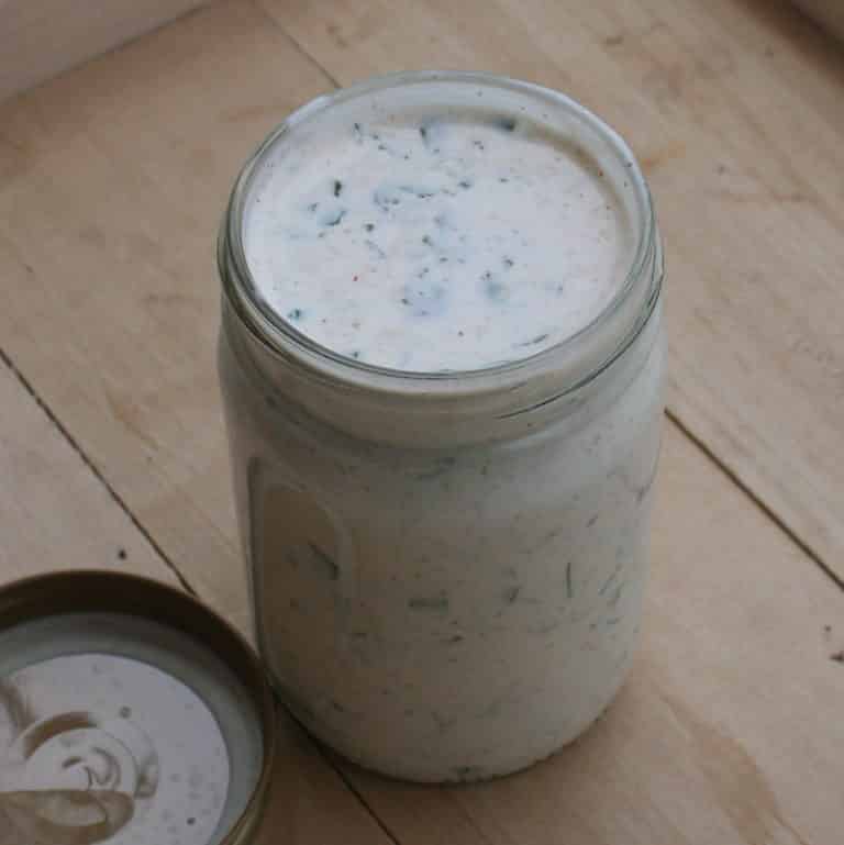 ranch dressing in a jar