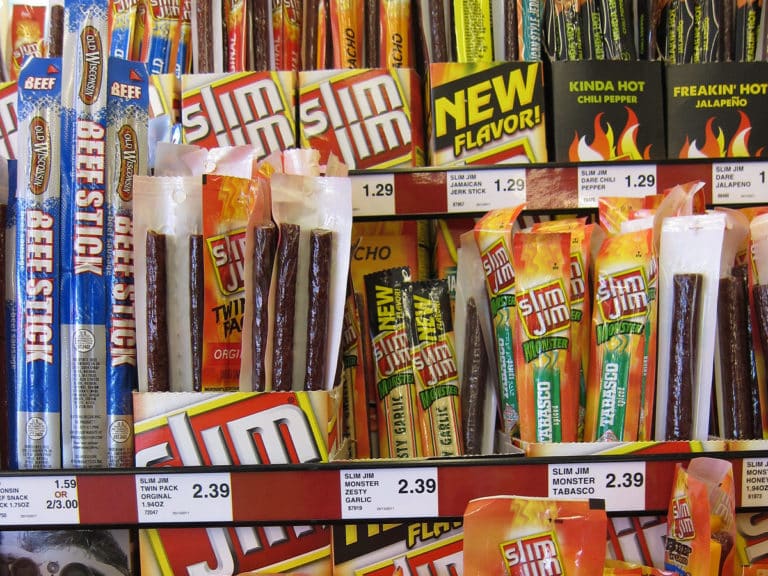 slim jims on shelves